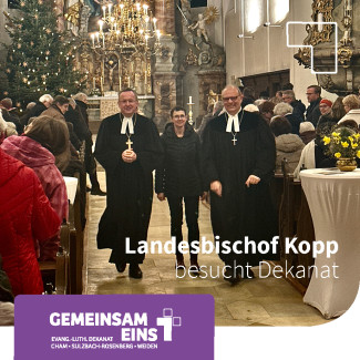 v.l.: Landesbischof Christian Kopp, Dekanin Dittmar, Dekan Guba