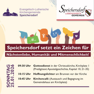 Speichersdorf setzt ein Zeichen für Nächstenliebe, Humanität und Mitmenschlichkeit