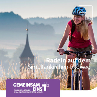 Radlerin am Simultankirchen-Radweg