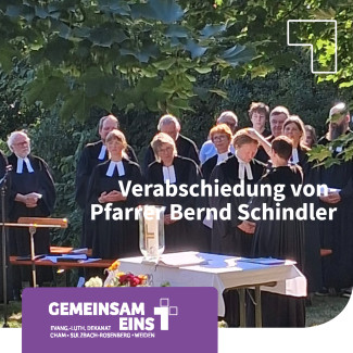 Pfarrer Bernd Schindler wird von Dekanin Dittmar gesegnet